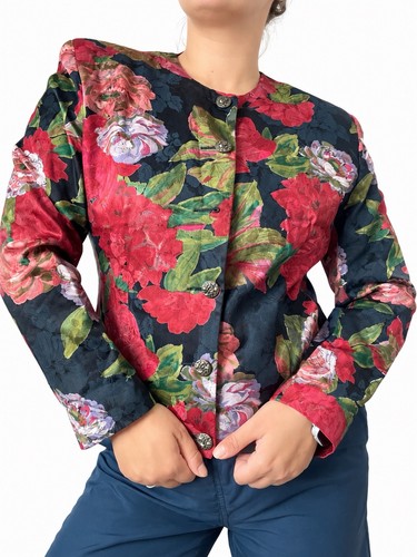 Vintage jacket blumen made - vintage,